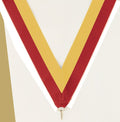 Red / Gold Neck Ribbon with Clip – 1½" × 32"
