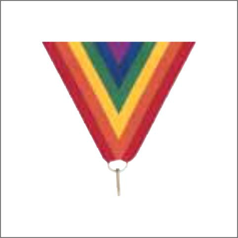 Rainbow Neck Ribbon with Clip – 1½" × 32"