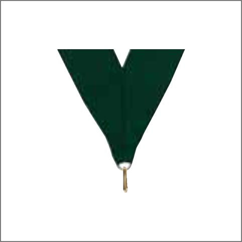 Hunter Green Neck Ribbon with Clip – 1½" × 32"
