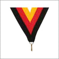 Black / Red / Gold Neck Ribbon with Clip – 1½" × 32"