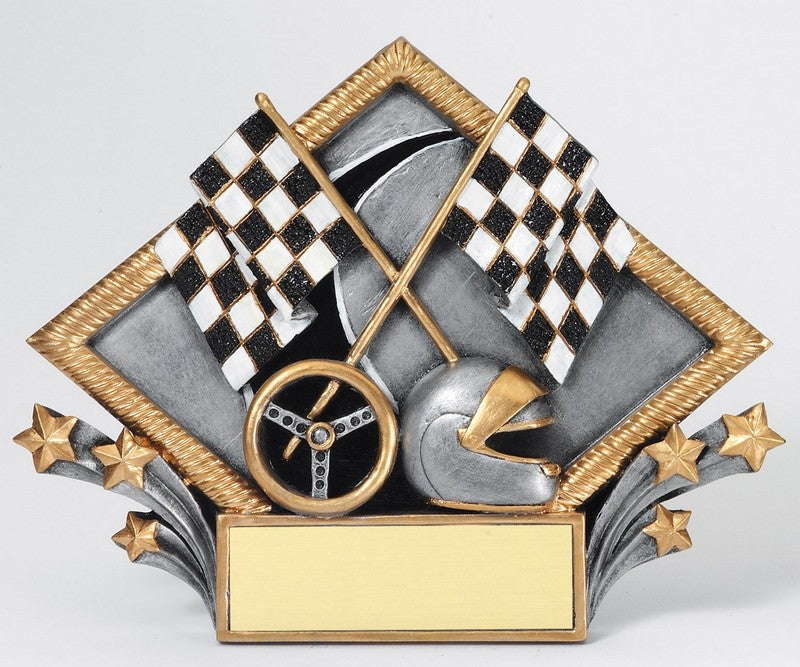 Racing Resin Diamond Plate Award – Racing Recognition Plaque