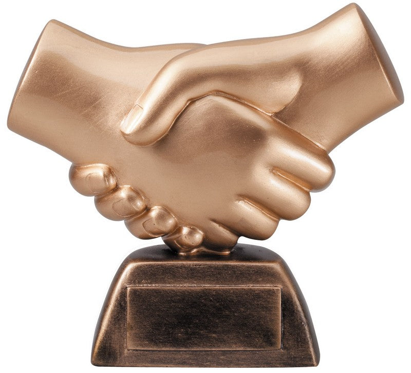 Gold Handshake Resin Award – 6"