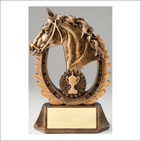 Horse Head Resin Trophy – 8"