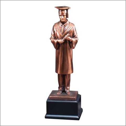 Male Graduate Trophy – 12" Resin Graduation Award