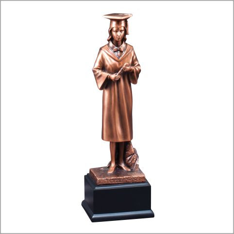 Female Graduate Trophy – 12" Resin Graduation Award