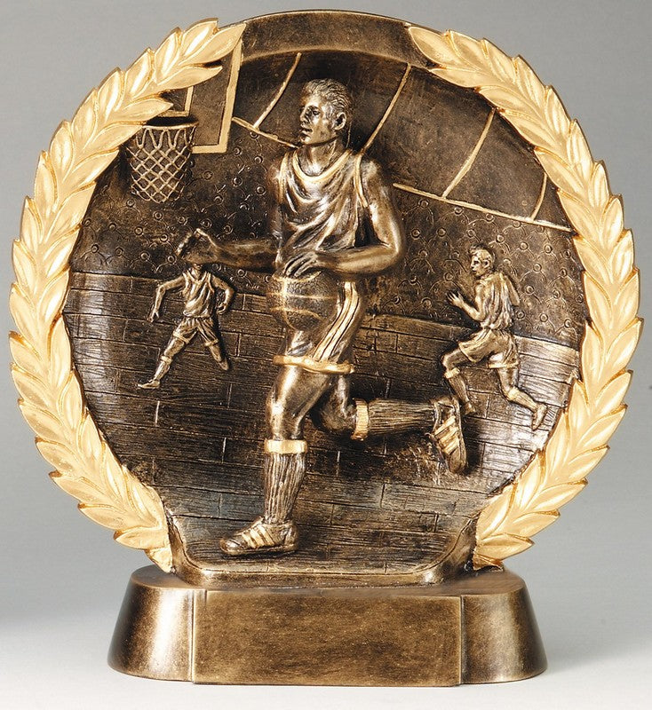 Male Basketball Resin Plate Award – 7½"