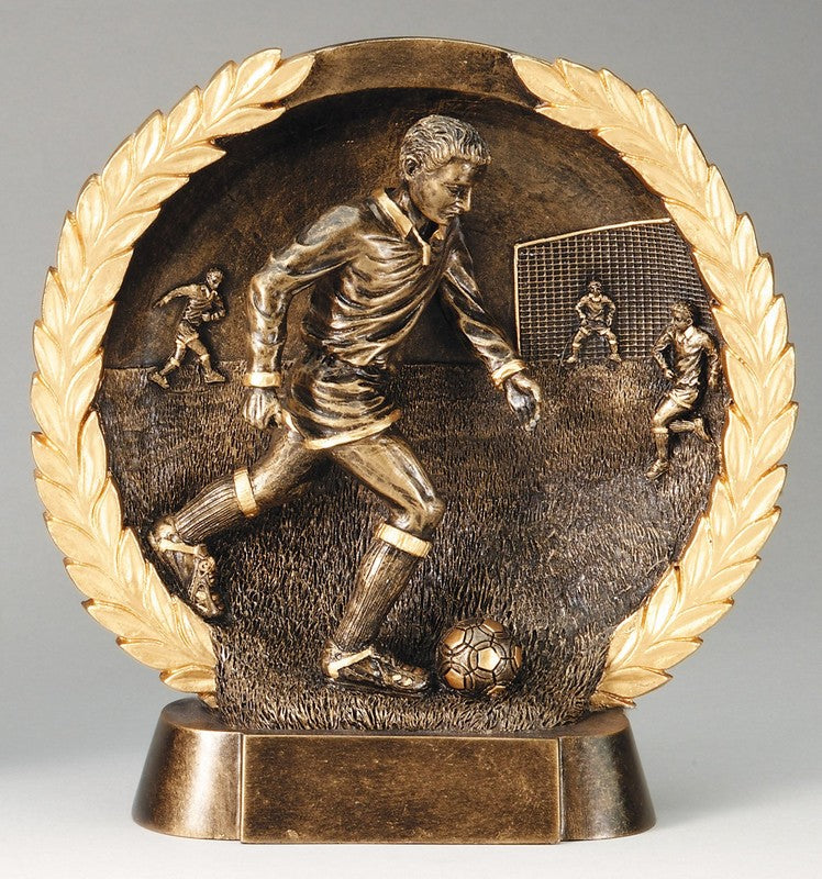 Male Soccer Resin Plate Award – 7½"