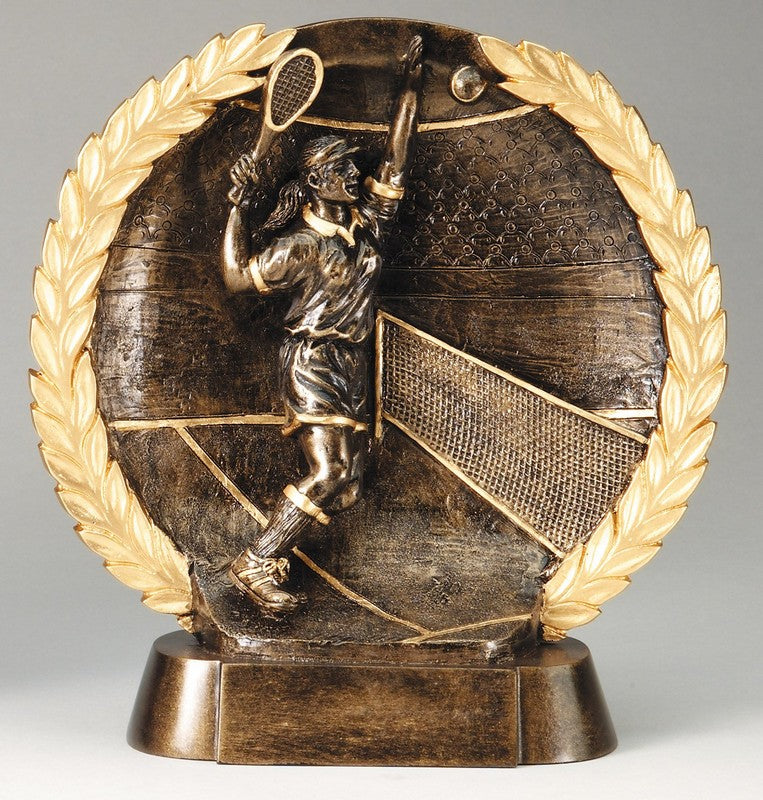 Female Tennis Resin Plate Award – 7½"