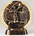 Female Volleyball Resin Plate Award – 7½"