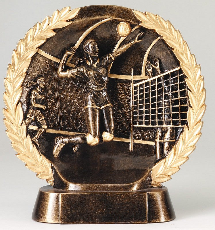 Female Volleyball Resin Plate Award – 7½"