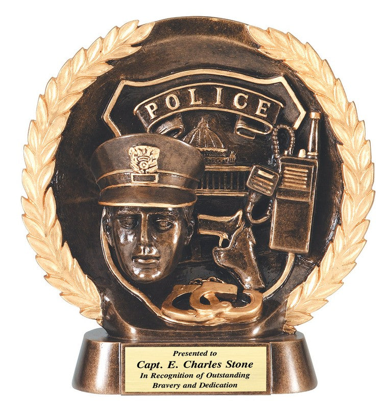 Police Recognition Resin Plate Award – 7½"