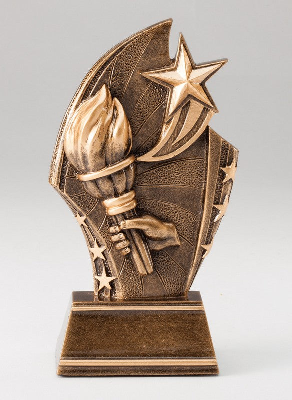 Star Sweep Achievement Trophy –  (6" - Antique Bronze Finish)