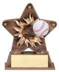 Star Burst Baseball Award - 5 ½" Resin