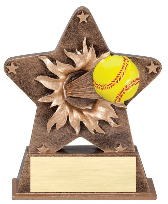 Star Burst Softball Award - 5 ½" Resin