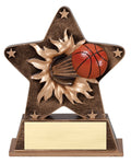 Star Burst Basketball Award - 5 ½" Resin