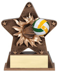 Star Burst Volleyball Award - 5 ½" Resin