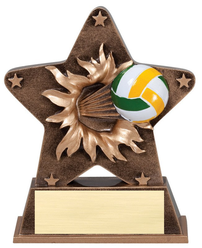 Star Burst Volleyball Award - 5 ½" Resin
