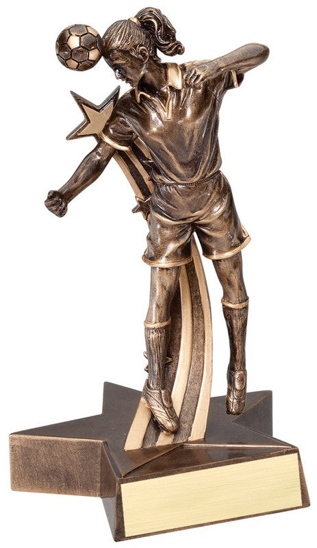 Super Star Soccer Trophy (Female) – Antique Bronze Finish