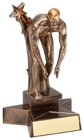Super Star Swimming Trophy (Male) – Antique Bronze Finish