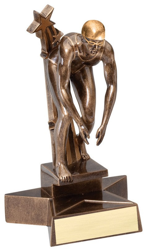 Super Star Swimming Trophy (Female) – Antique Bronze Finish