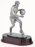 Silver Female Basketball 9" Trophy – Resin Basketball Award