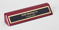 Rosewood Desk Name Block – 2½" x 10" Personalized Nameplate Holder