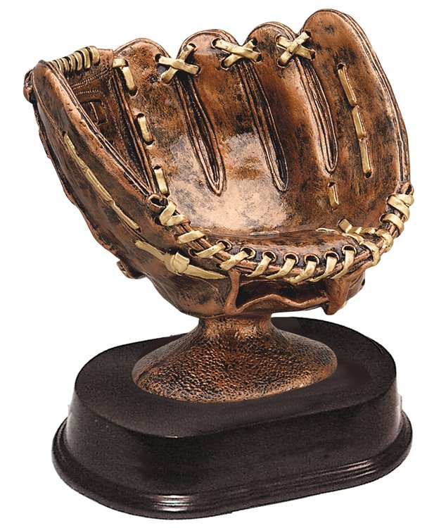 Bronze Baseball Glove Resin Trophy – 5"