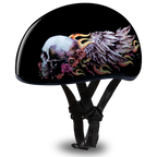 Casco Daytona Slim Line ½ para Motociclista – Skull Wings DOT