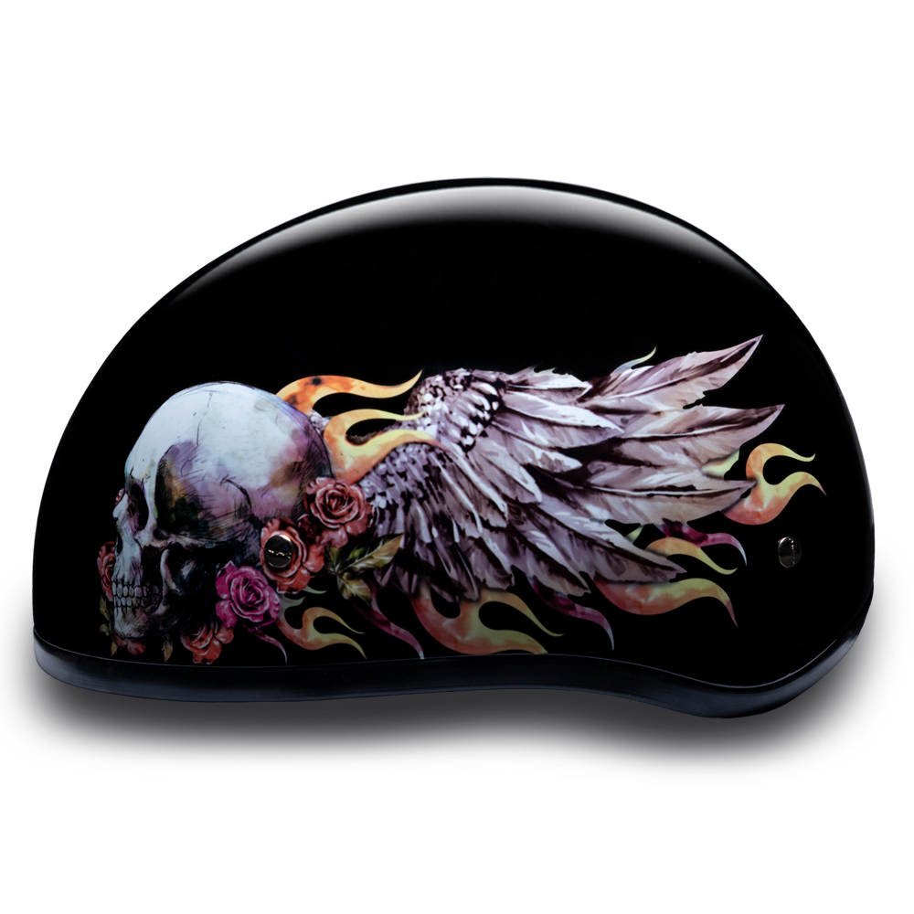 Casco Daytona Slim Line ½ para Motociclista – Skull Wings DOT