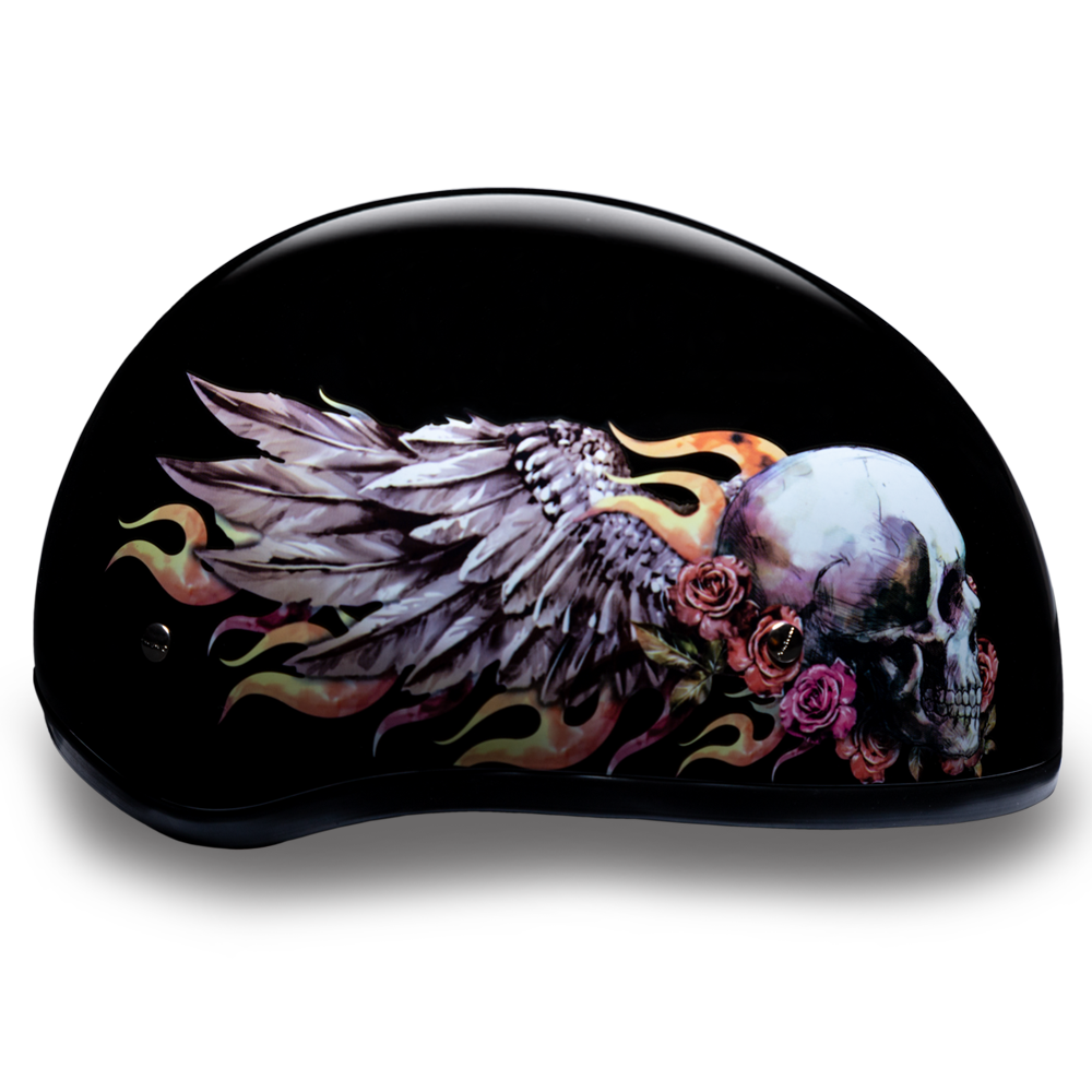Casco Daytona Slim Line ½ para Motociclista – Skull Wings DOT