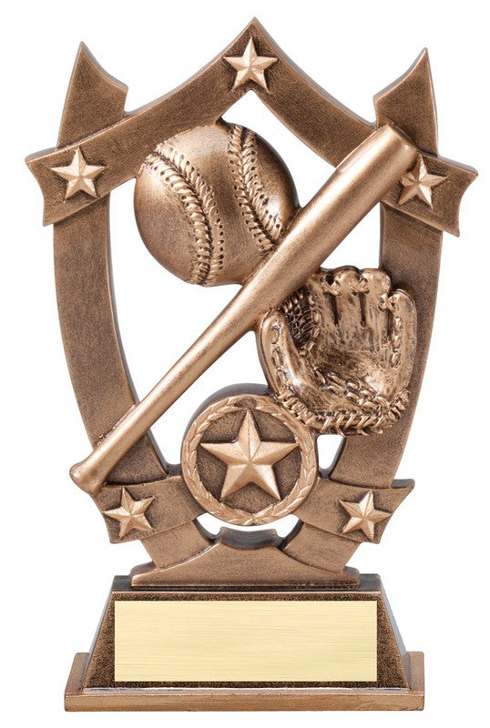 3D Sports Stars Baseball Trophy – 6¼" Resin Award