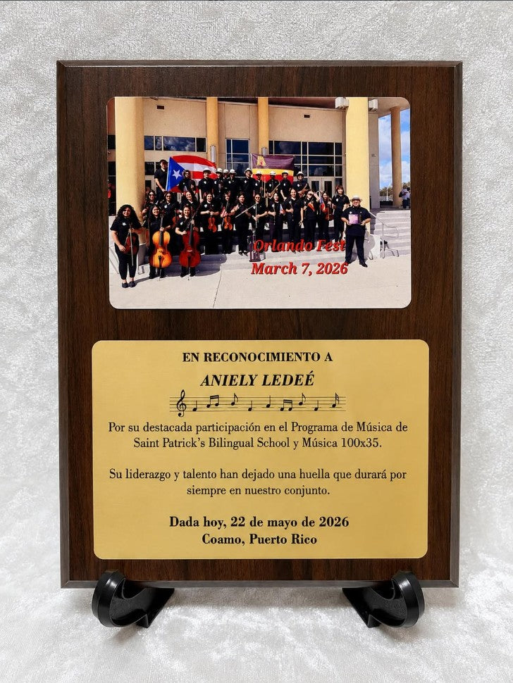Custom Photo Recognition Plaque with Full-Color Sublimation Plate