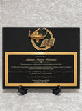Custom Education Recognition Plaque with Gold Emblem