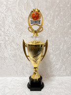 Trofeo de Baloncesto Copa Dorada con Topper y Opciones de Diamante