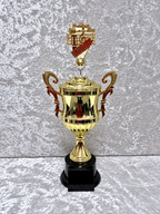 Trofeo Copa Dorada de Música con Piano, Micrófono y Diamante de Color Personalizable