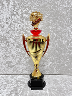 Trofeo Copa Dorada Premium de Música con Piano, Micrófono y Diamante Personalizable