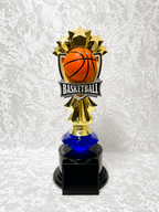 Trofeo de Baloncesto con Bola y Opciones de Diamante