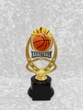Trofeo de Baloncesto con Bola 3D y Base Negra