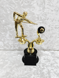 Trofeo de Billar / Pool con Bola 8 y Base Negra
