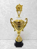 Trofeo Copa Premium Dorada de Béisbol con Diamante Personalizable