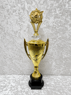 Trofeo Copa Dorada Premium de Béisbol con Diamante Personalizable