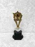 Trofeo Dorado de Béisbol con Base de Diamante Personalizable