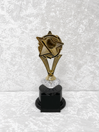 Trofeo Dorado de Béisbol con Base de Diamante Personalizable