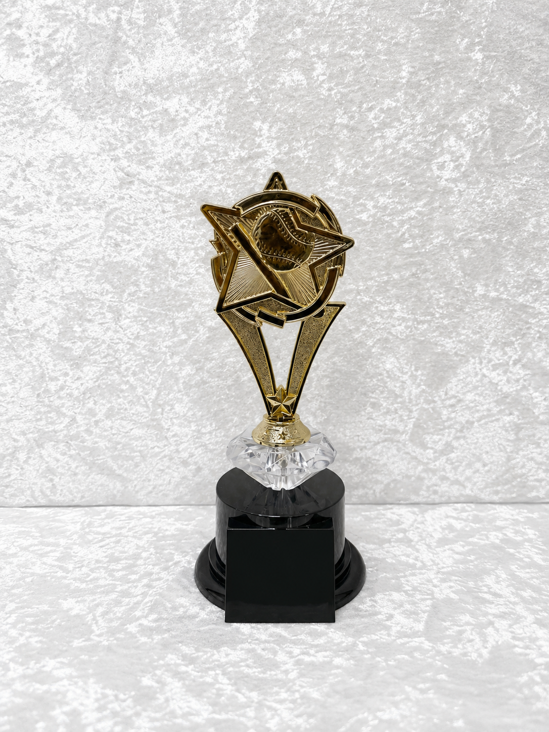 Trofeo Dorado de Béisbol con Base de Diamante Personalizable