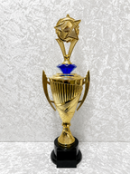 Trofeo Copa Dorada Premium de Béisbol con Diamante Personalizable