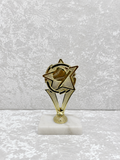 Trofeo Dorado de Béisbol con Base de Mármol