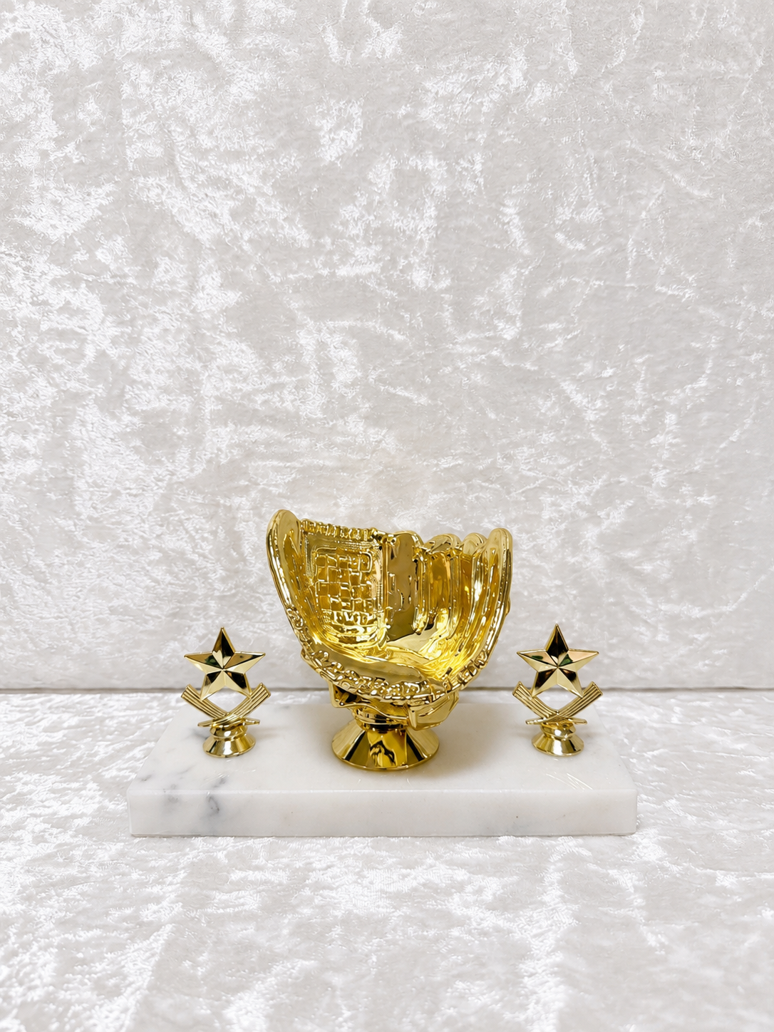 Trofeo Dorado de Guante de Béisbol con Doble Estrella