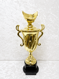 Trofeo Copa Dorada de Béisbol con Guante Personalizable