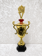 Trofeo Copa Premium Dorada de Béisbol con Diamante Personalizable