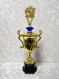 Trofeo Copa Premium Dorada de Béisbol con Diamante Personalizable